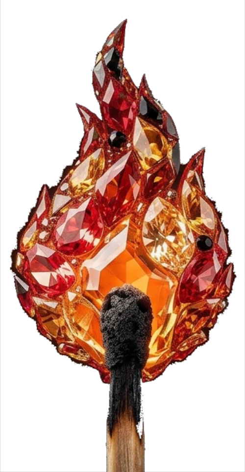 Artistic jeweled matchstick